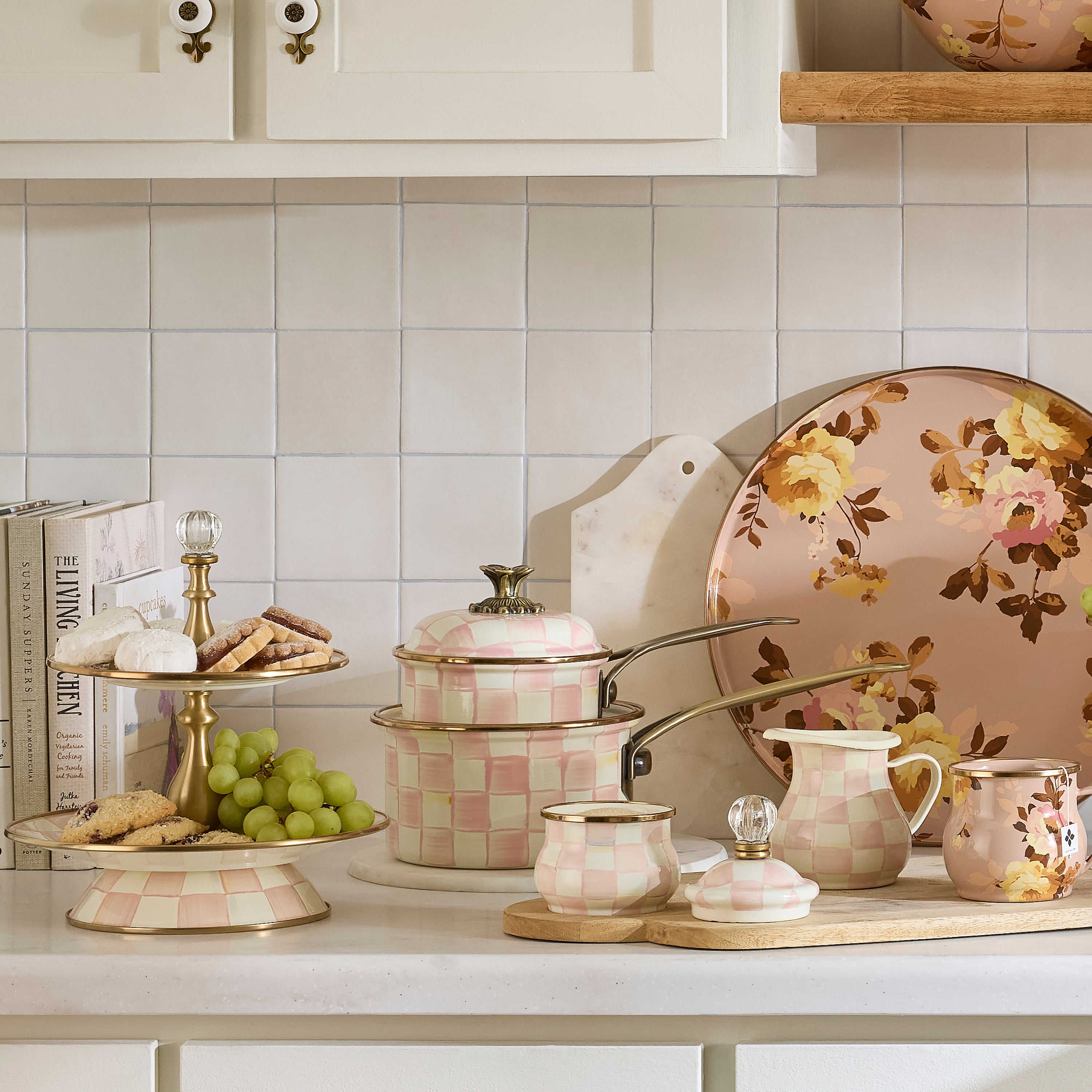 MacKenzie-Childs | Rosy Check 2.5 Qt. Saucepan