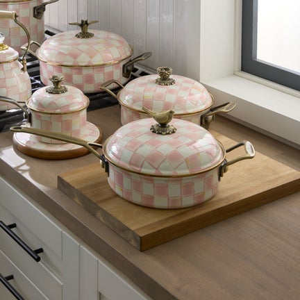 Rosy Check 3 Qt. Saute Pan