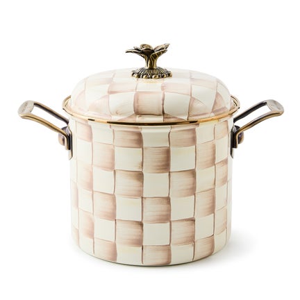 Mocha Check 7 Qt. Stockpot