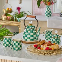Emerald Check 2 Quart Tea Kettle