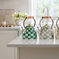 Emerald Check 2 Quart Tea Kettle
