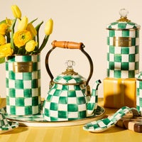Emerald Check 2 Quart Tea Kettle