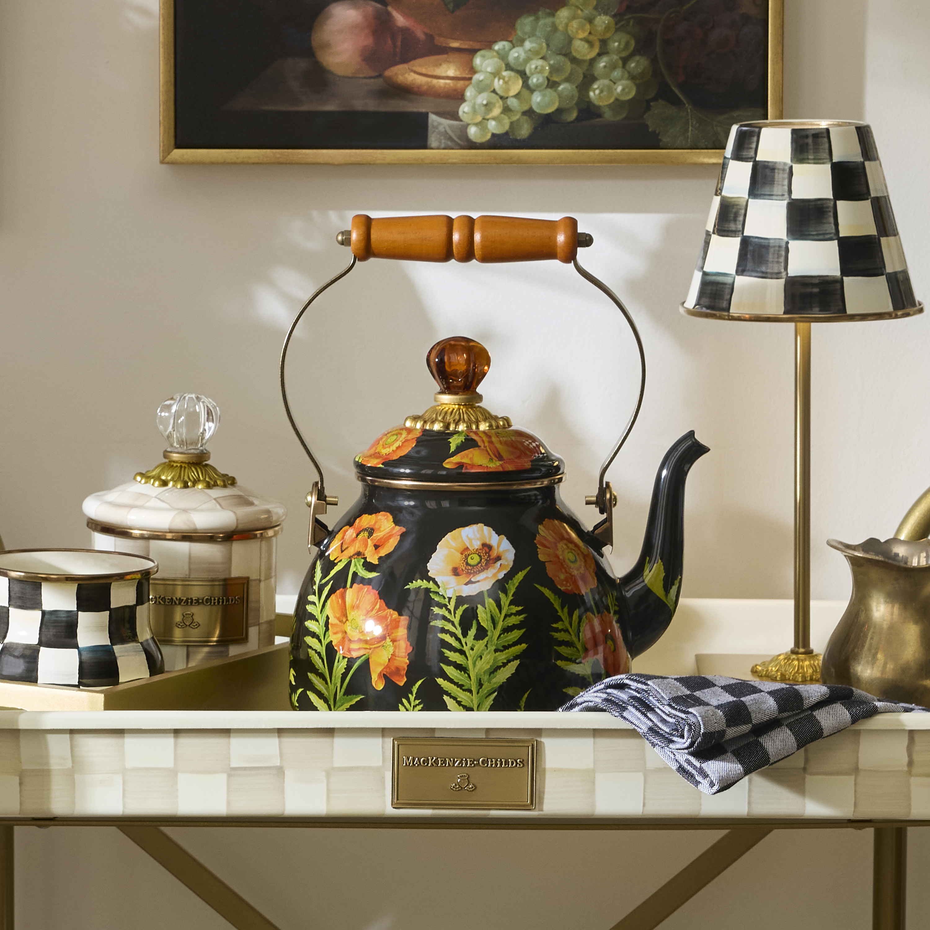 MacKenzie-Childs | Poppy 2 Quart Tea Kettle