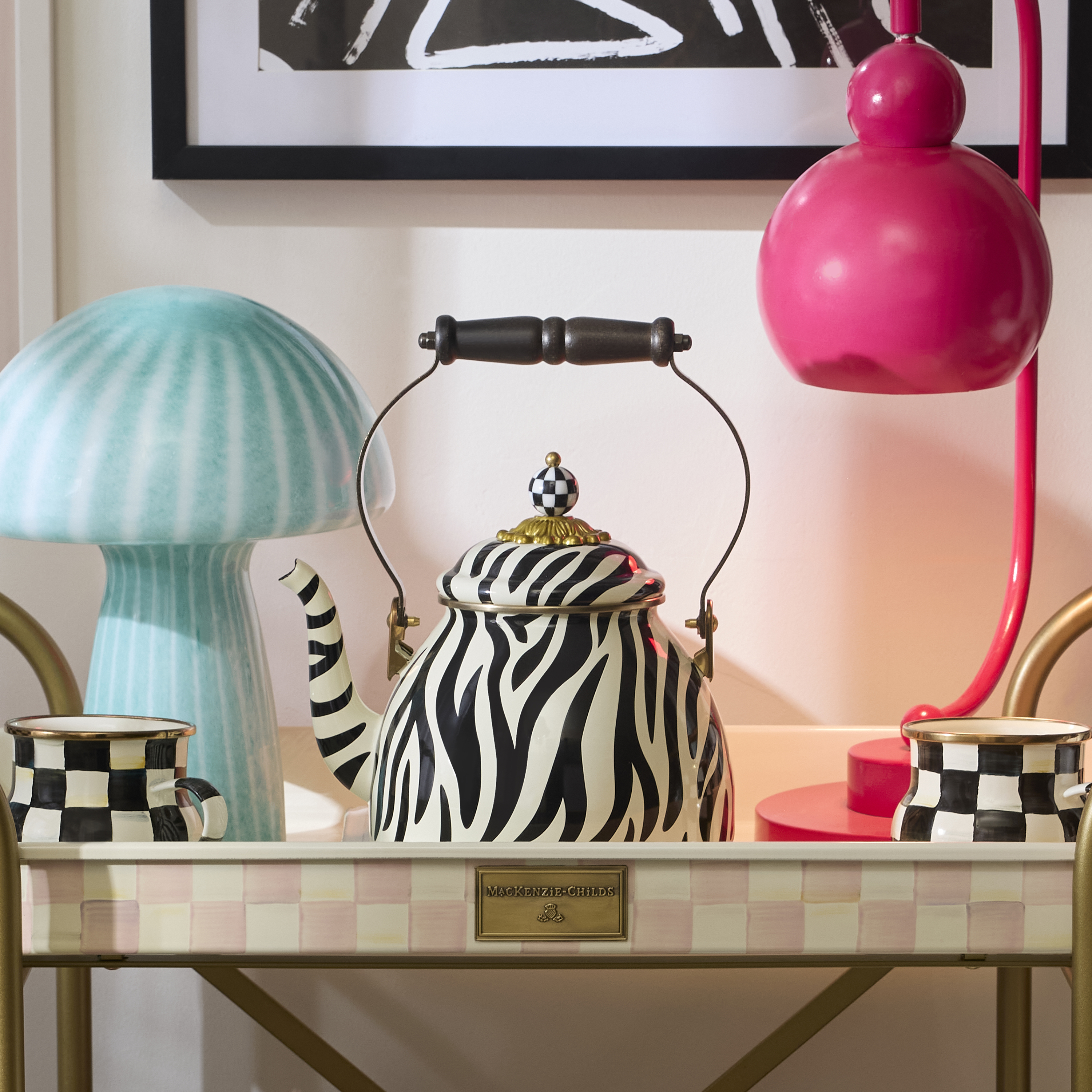 MacKenzie-Childs | Zebra 2 Quart Tea Kettle
