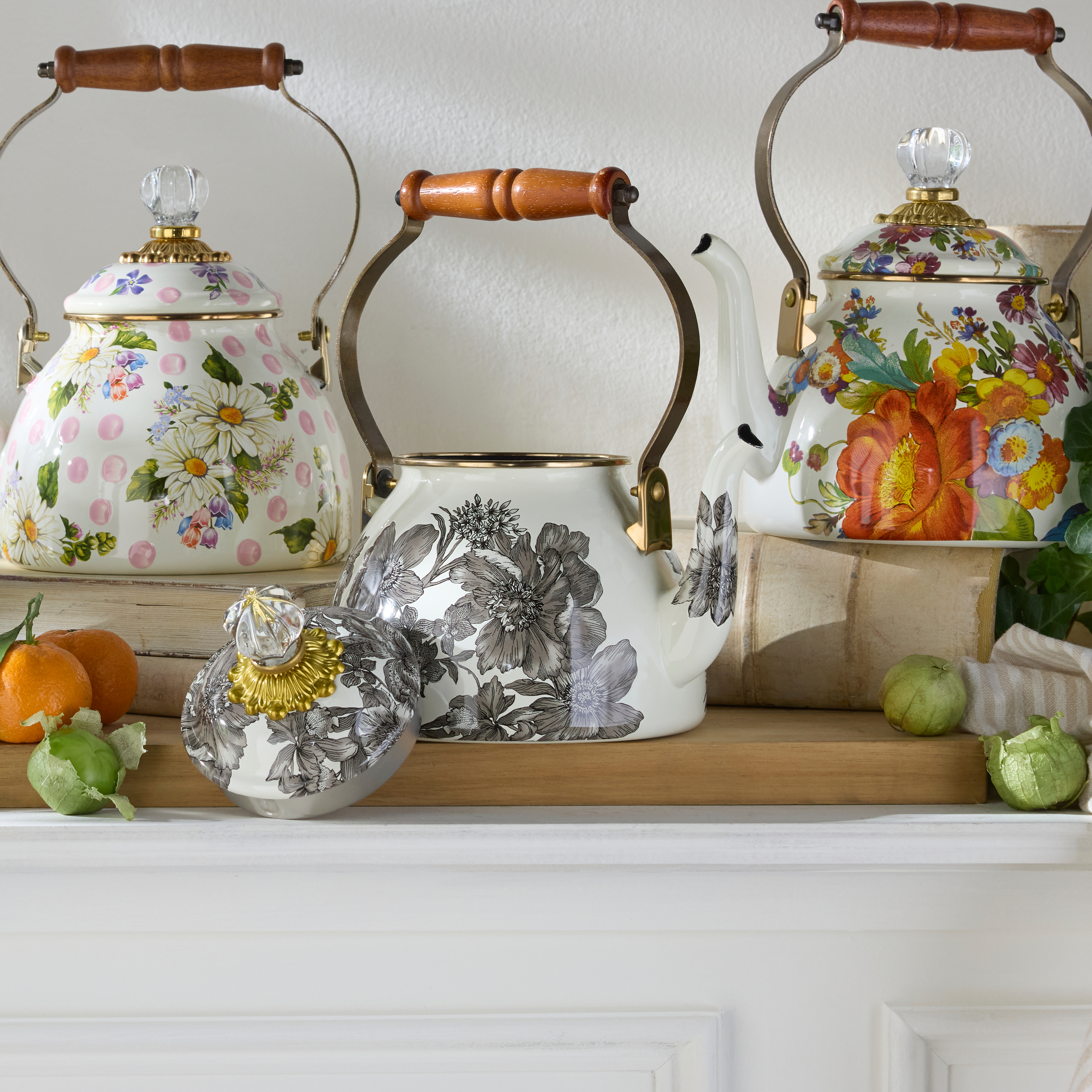 MacKenzie-Childs | Sterling English Garden 2 Quart Tea Kettle