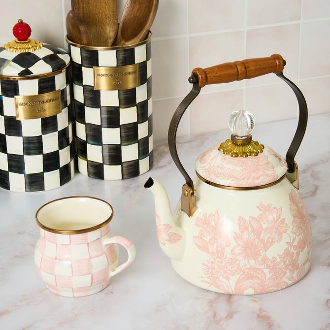 Rosy English Garden 2 Quart Tea Kettle image number 1