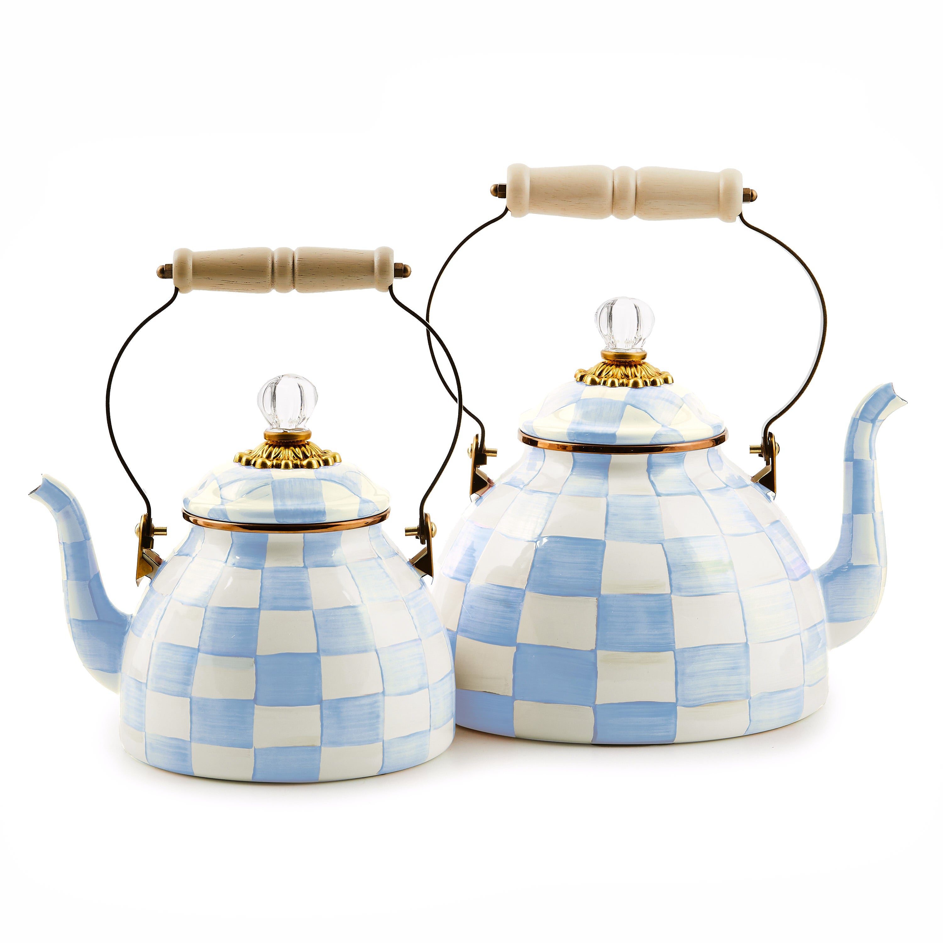 MacKenzie-Childs | Sky Check 2 Quart Tea Kettle