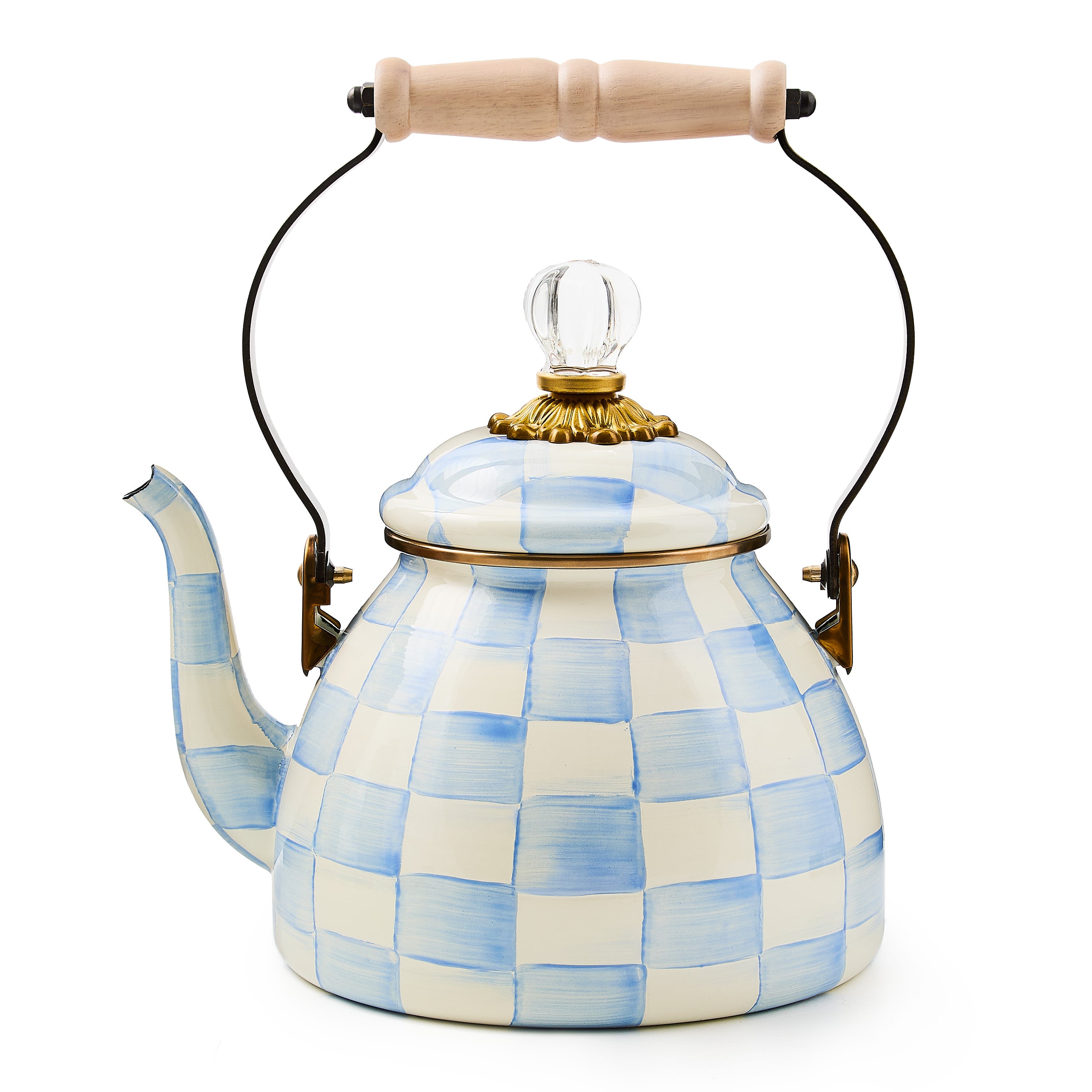 MacKenzie-Childs | Sky Check 2 Quart Tea Kettle
