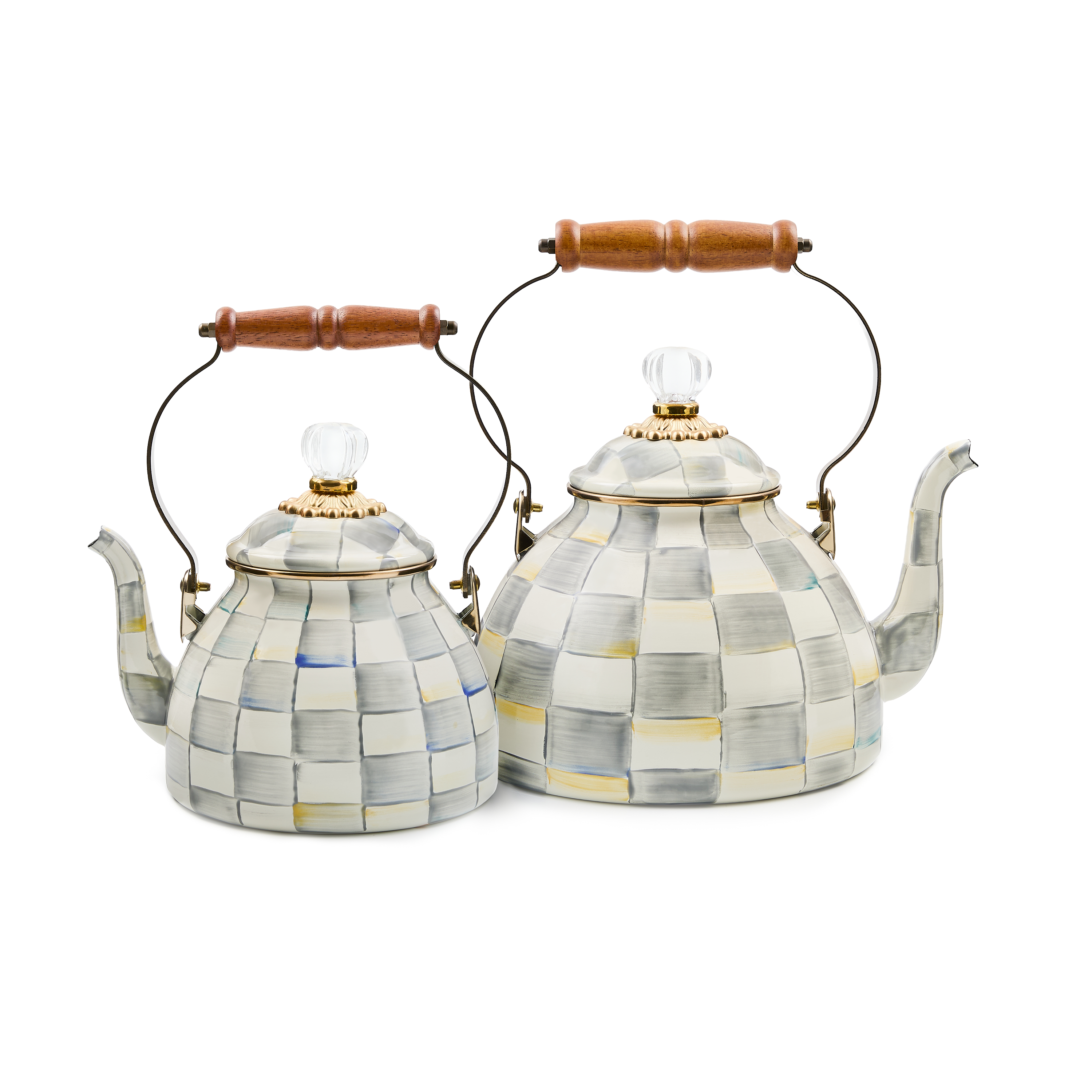 MacKenzie-Childs | Sterling Check 2 Quart Tea Kettle