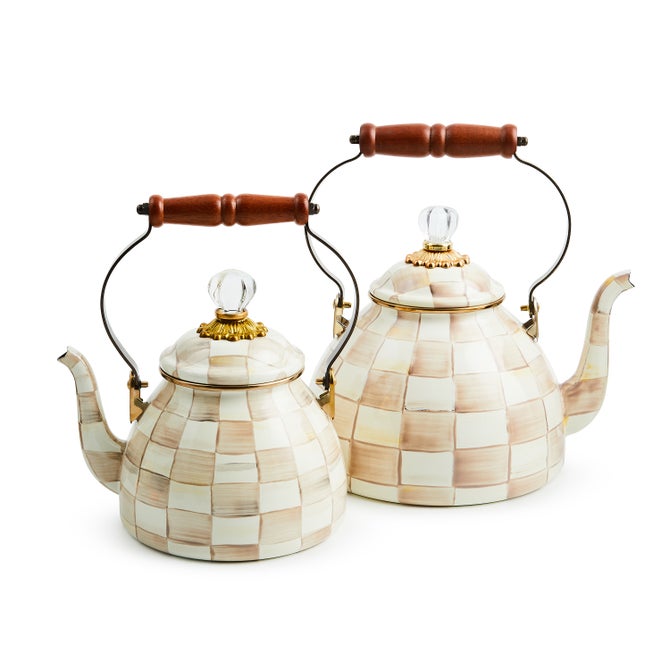 Mocha Check 2 Quart Tea Kettle image number 3
