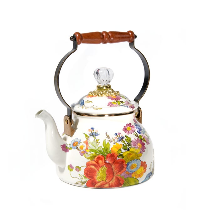 White Flower Market 2 Quart Tea Kettle image number 0
