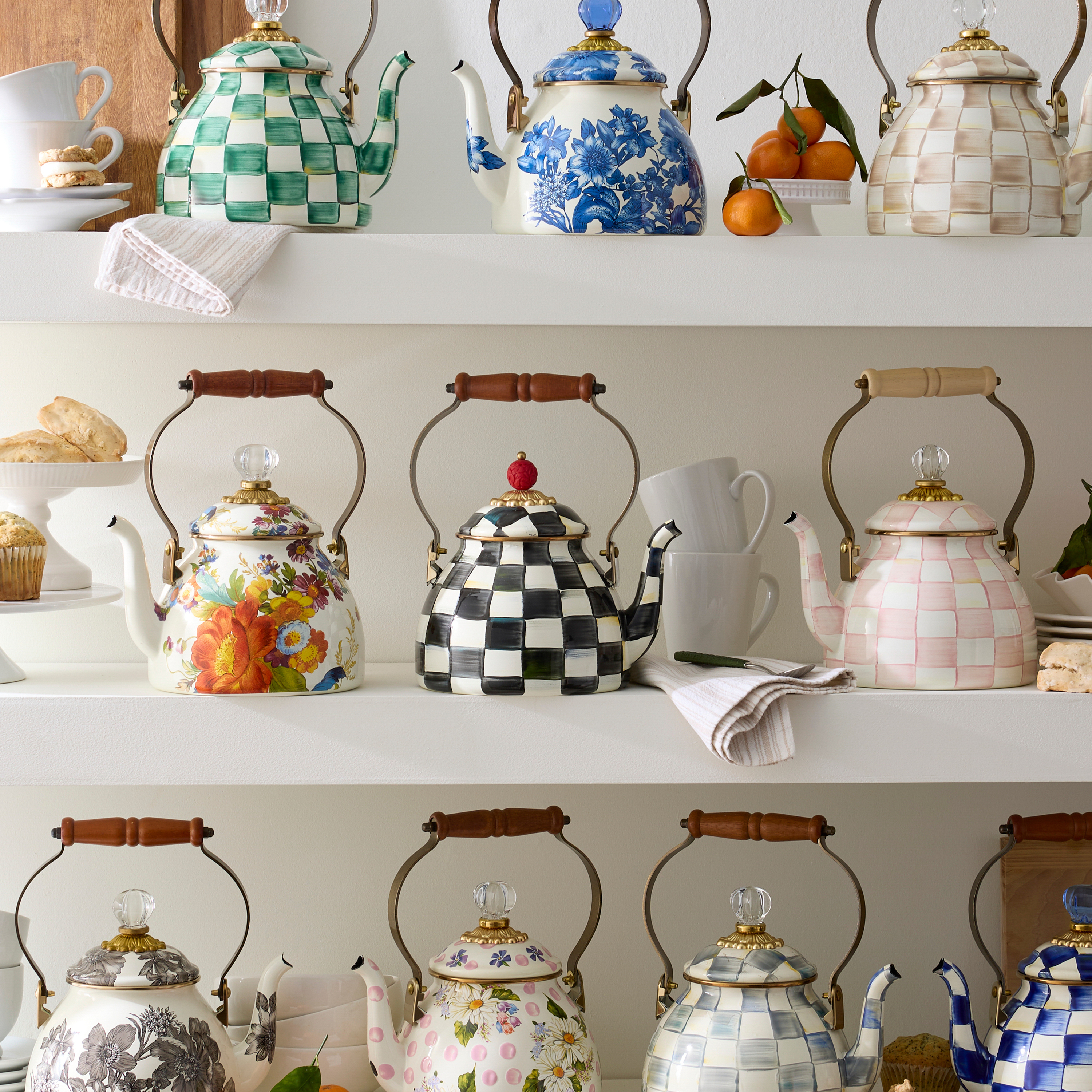 MacKenzie-Childs | Courtly Check 2 Quart Tea Kettle