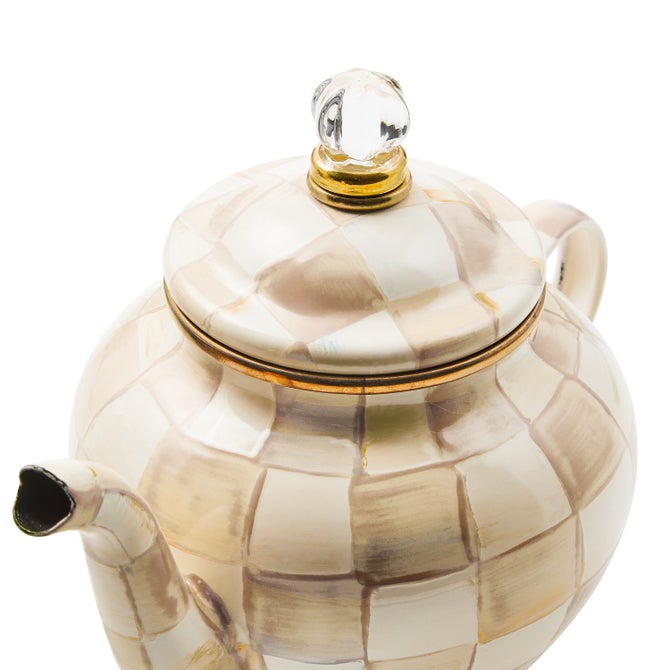 Mocha Check 4 Cup Teapot image number 3
