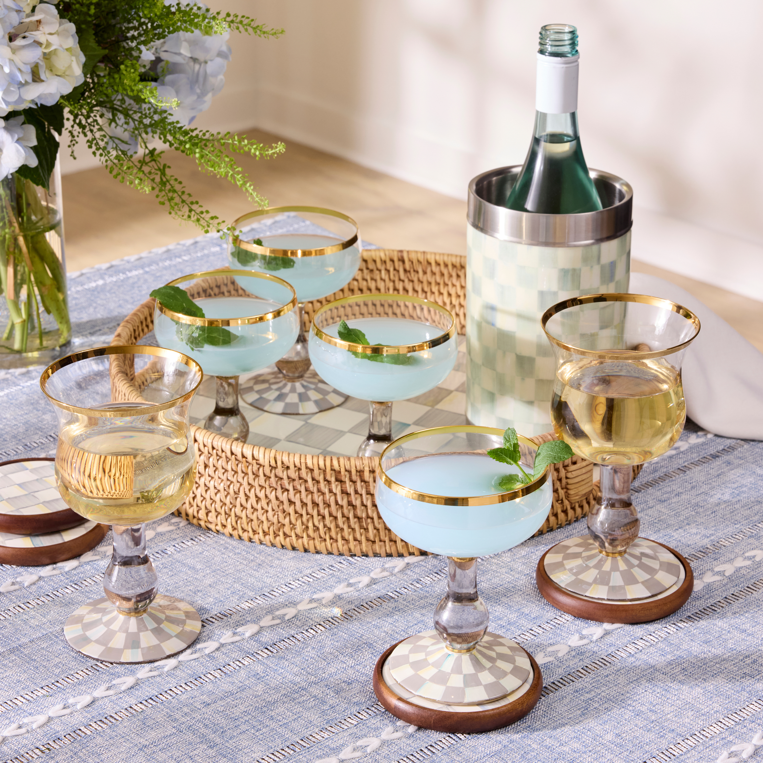 MacKenzie-Childs Sterling Check Serving Tray - Thumbnail 2
