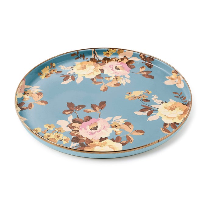 Wild Rose Slate Round Tray image number 0