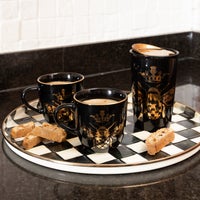 Courtly Check Round Tray