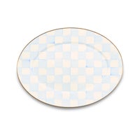Sky Check Medium Oval Platter