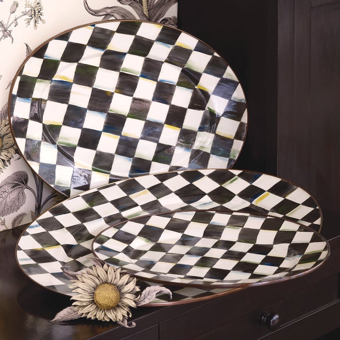 Courtly Check Medium Oval Platter image number 1