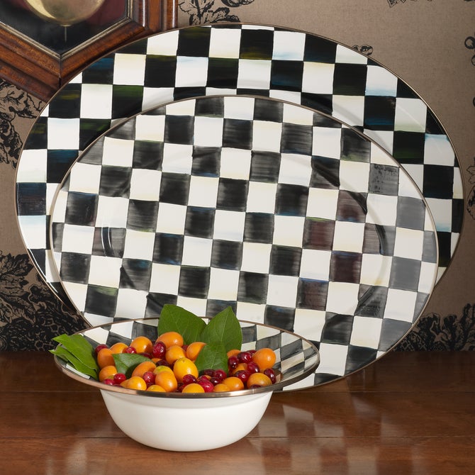 Courtly Check Large Oval Platter image number 3