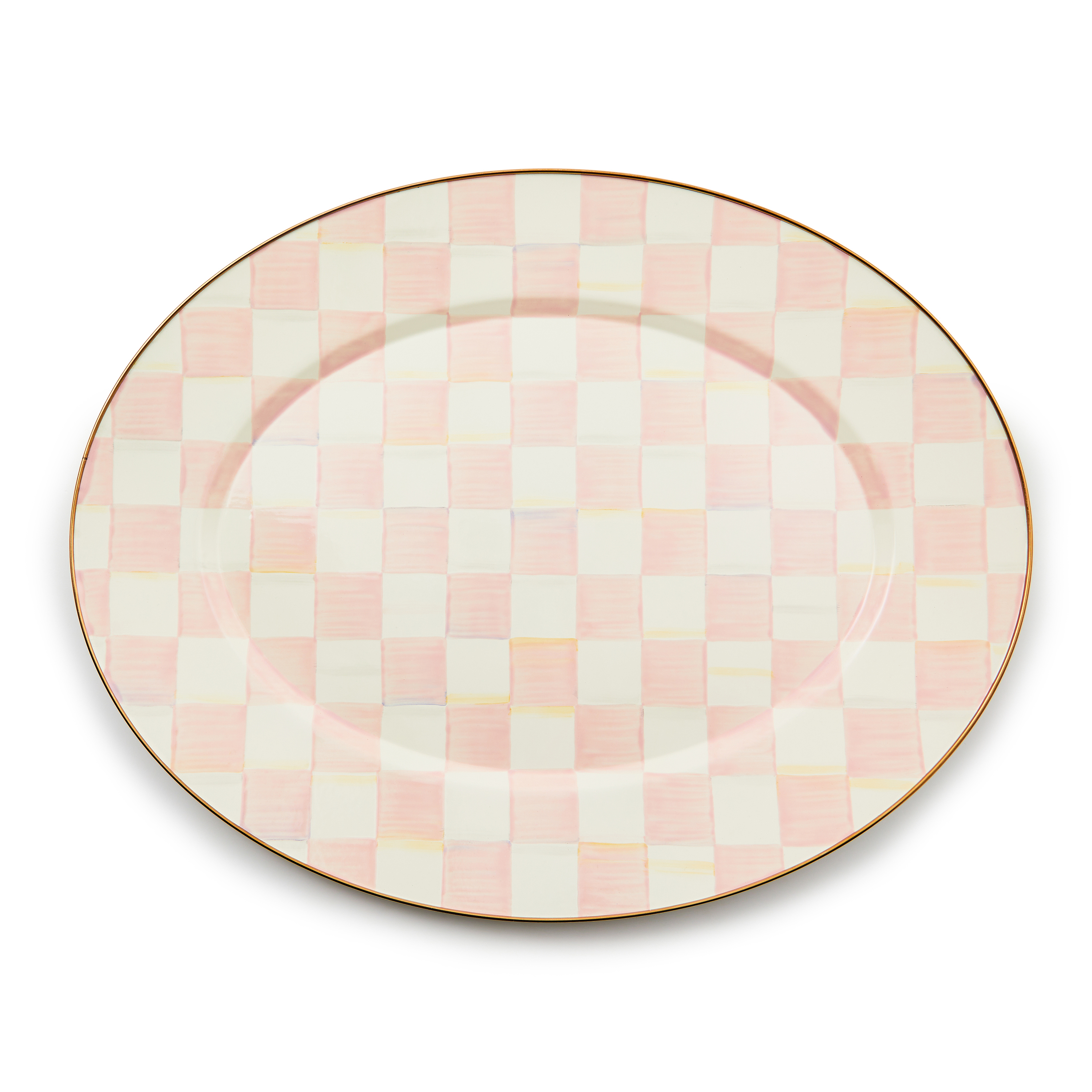 MacKenzie-Childs Rosy Check Platter