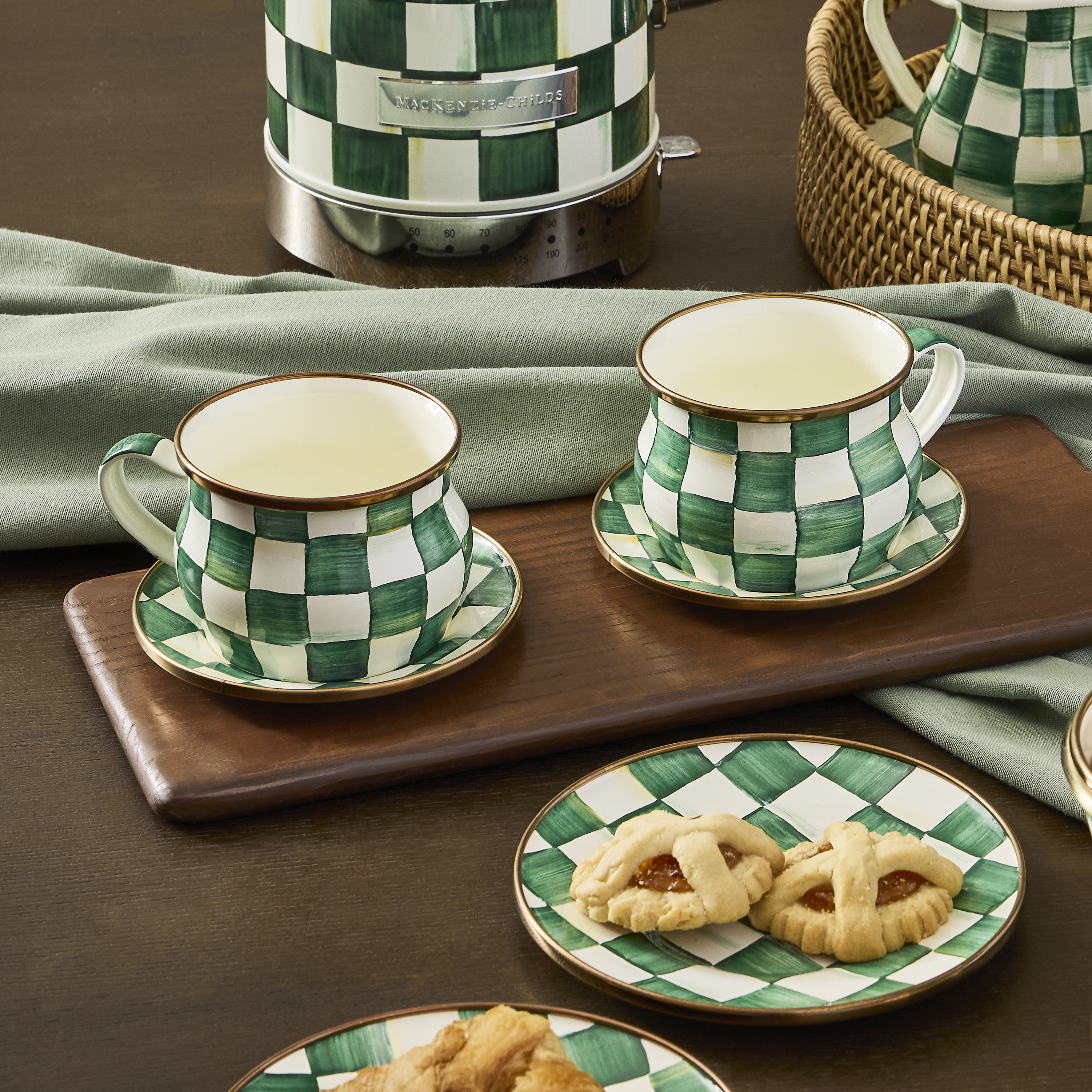 MacKenzie-Childs Check Espresso Cup & Saucer - Thumbnail 2