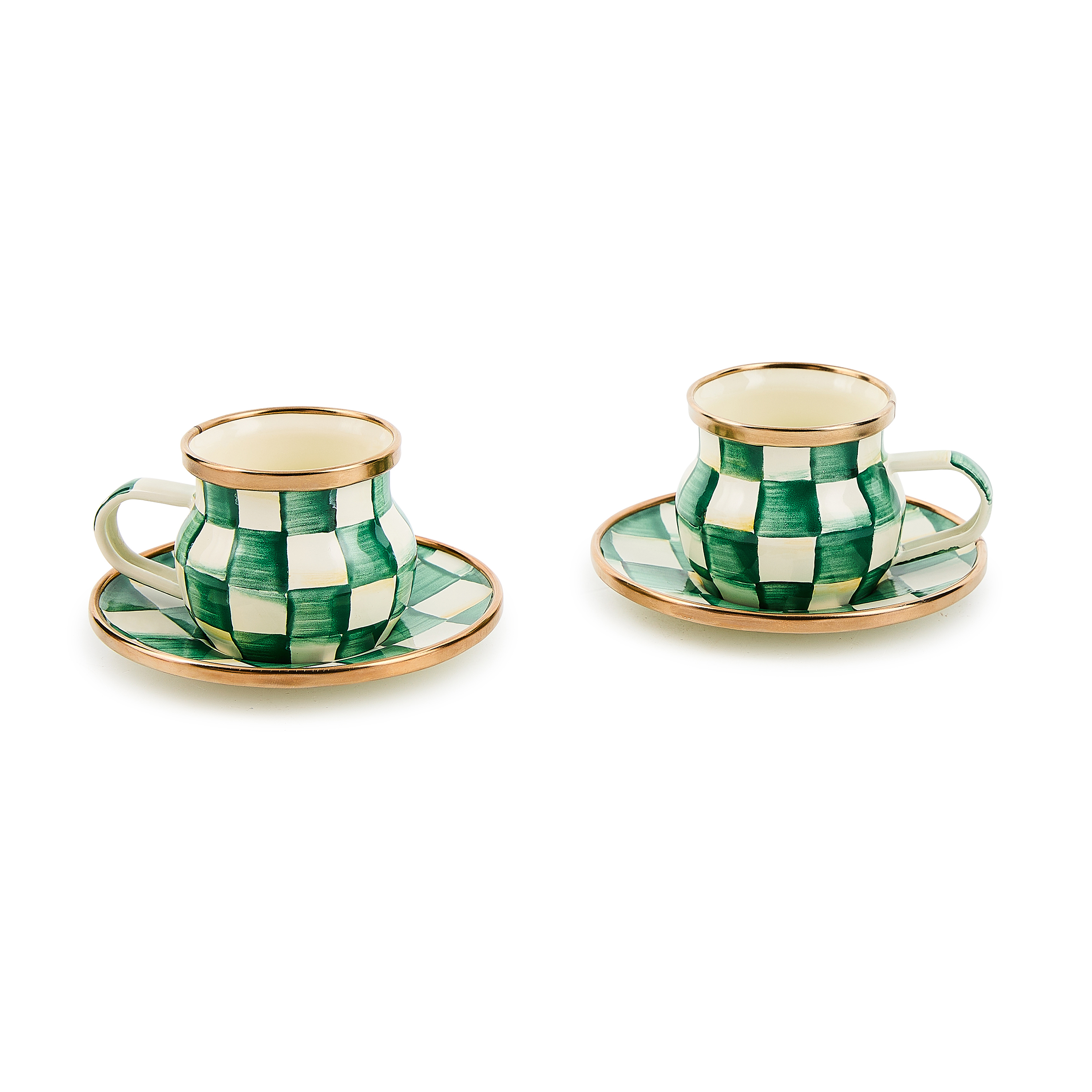 MacKenzie-Childs Check Espresso Cup & Saucer