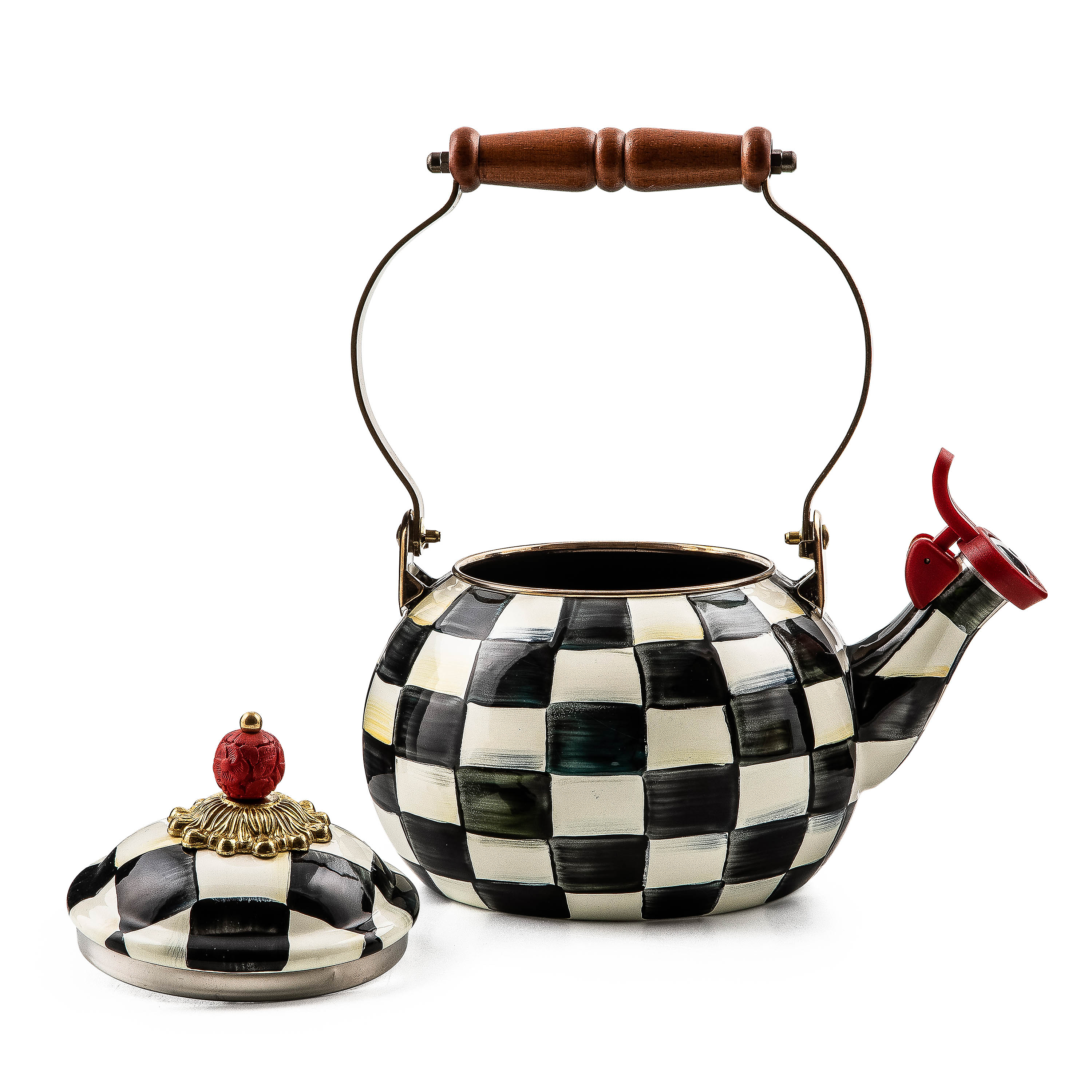 MacKenzie-Childs Courtly Check Tea Kettle