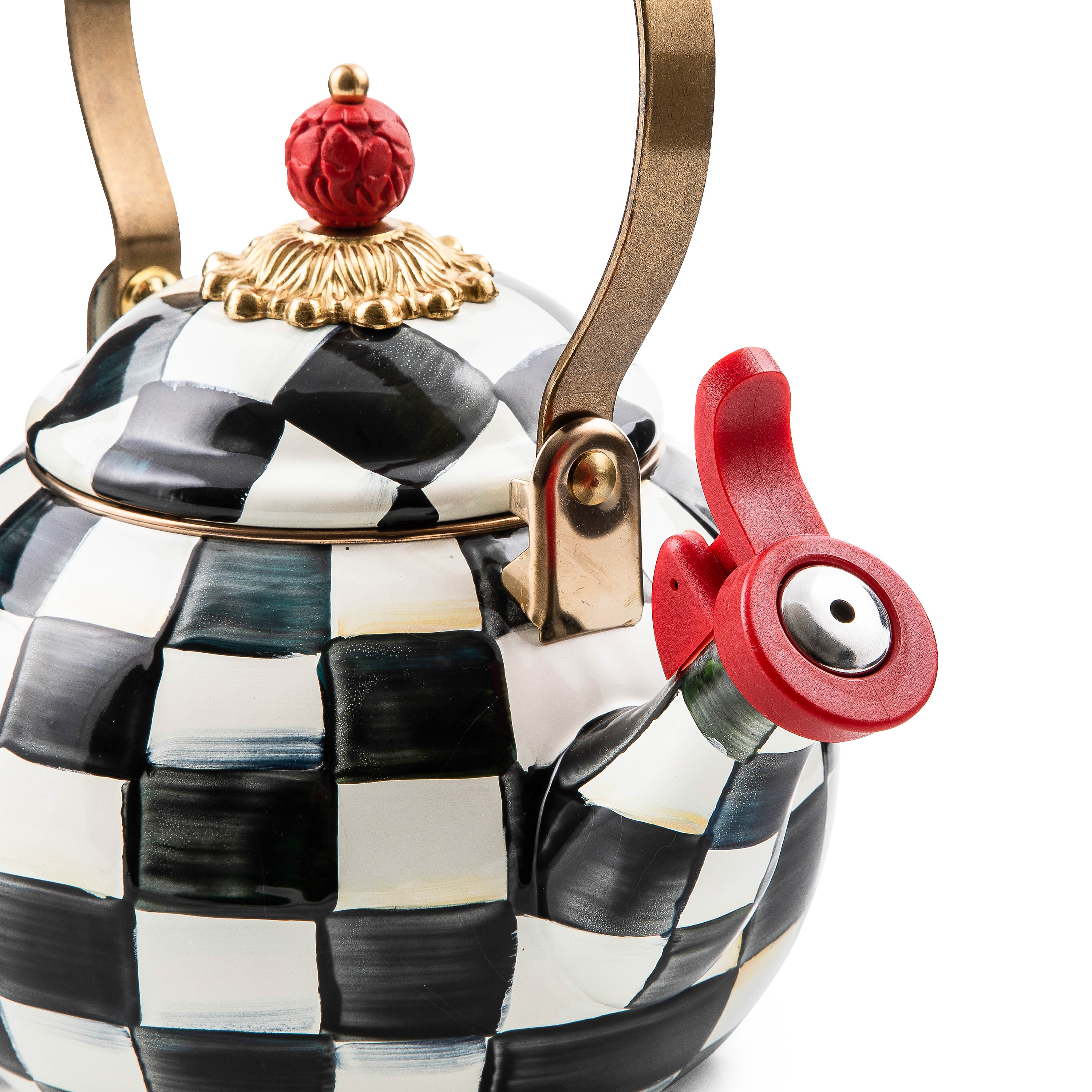 MacKenzie-Childs Courtly Check Tea Kettle - Thumbnail 4