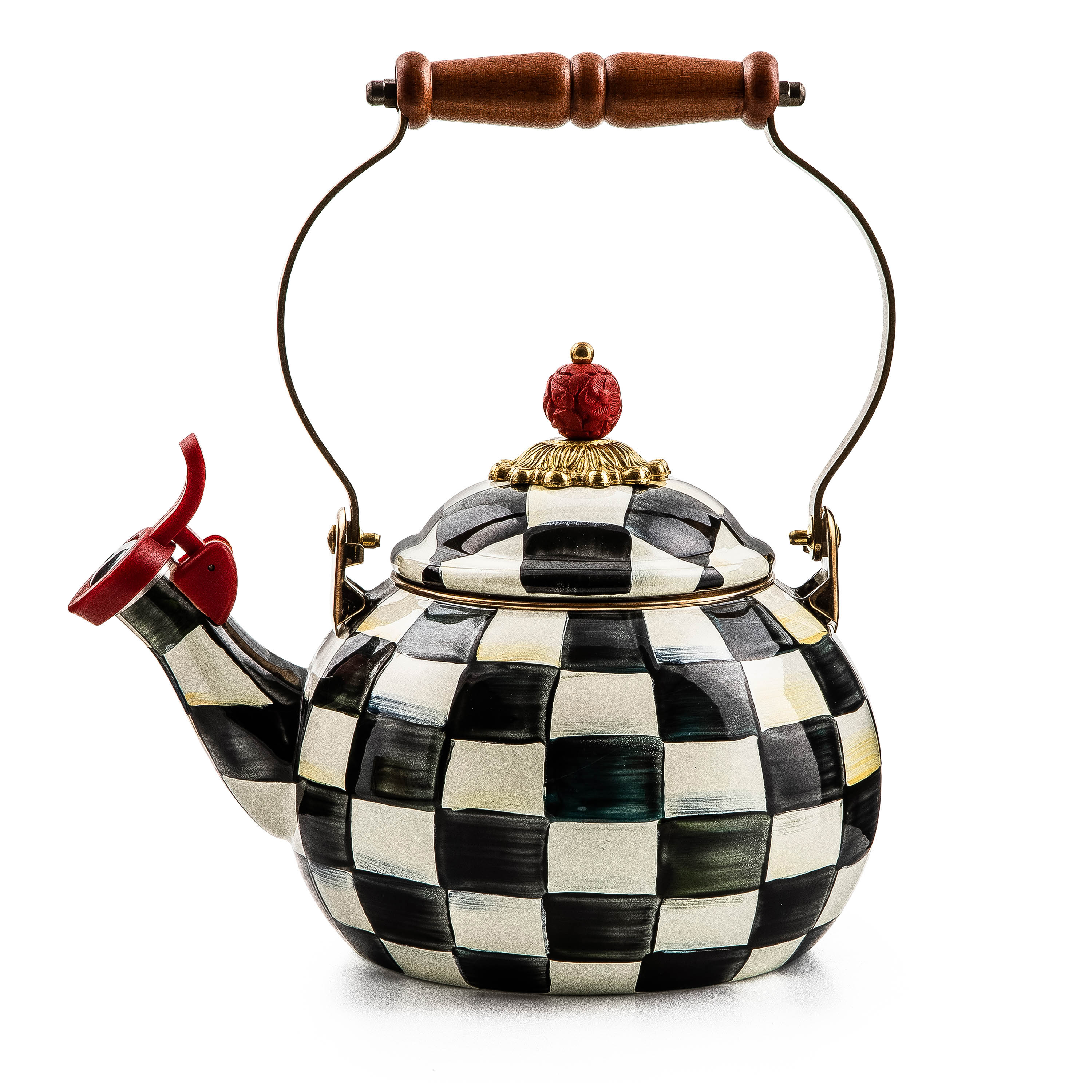MacKenzie-Childs Courtly Check Tea Kettle - Thumbnail 5