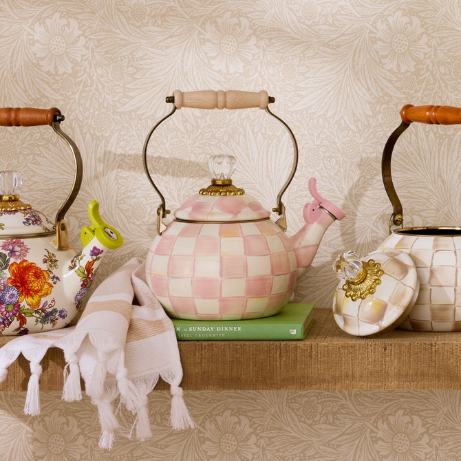 Rosy Check Whistling Tea Kettle image number 1