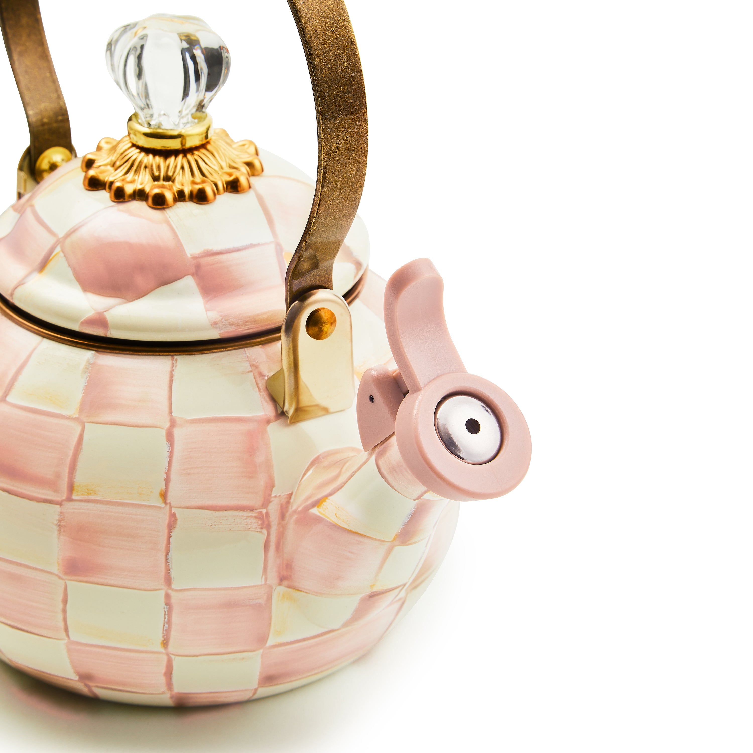 MacKenzie-Childs | Rosy Check Whistling Tea Kettle