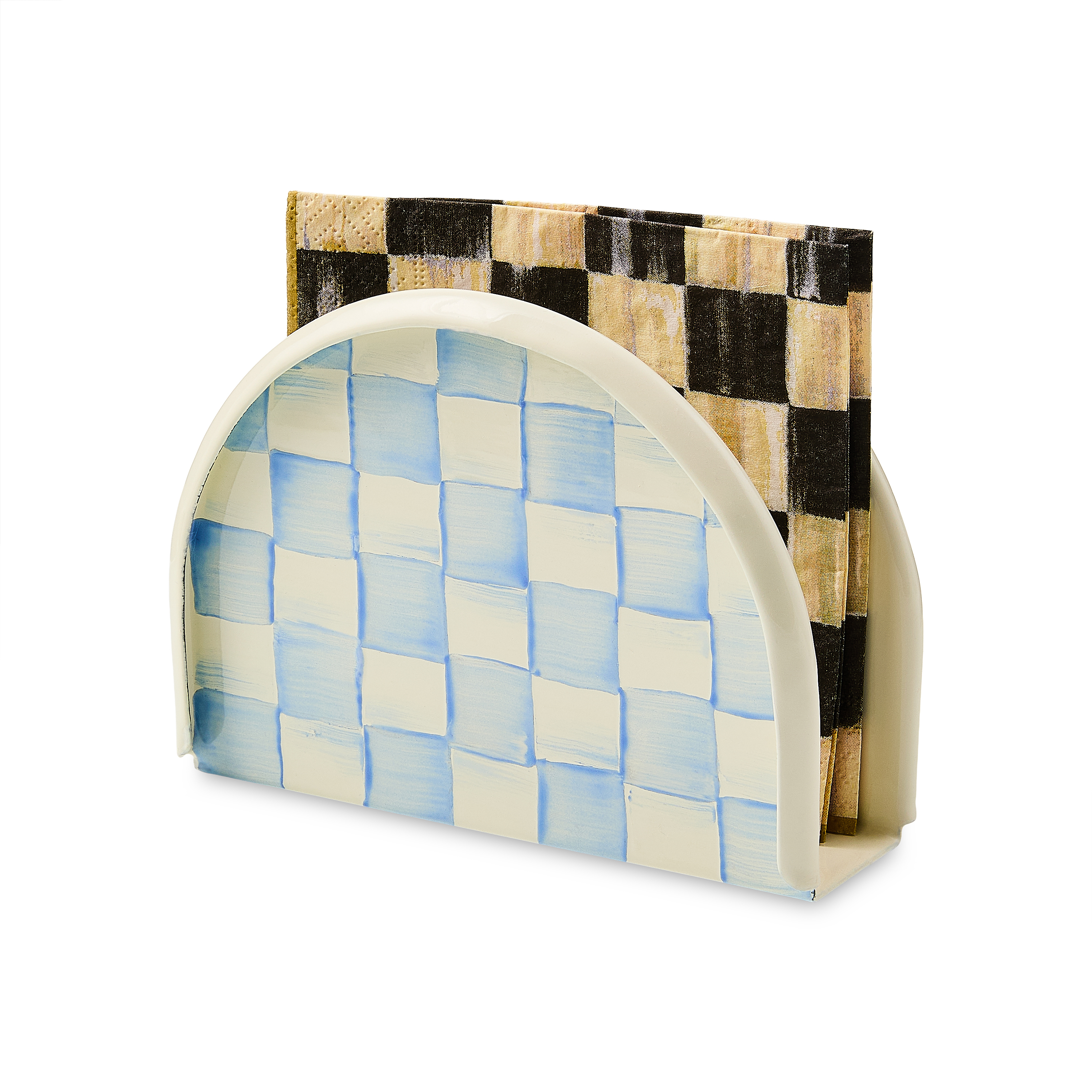 MacKenzie-Childs Sky Check Napkin Holder - Thumbnail 3