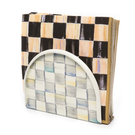 Sterling Check Napkin Holder