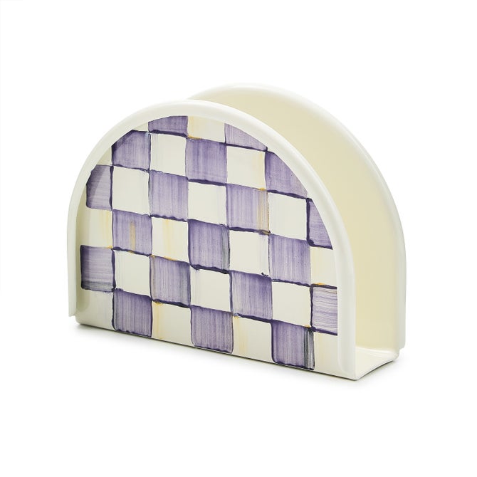 Violet Check Napkin Holder image number 0