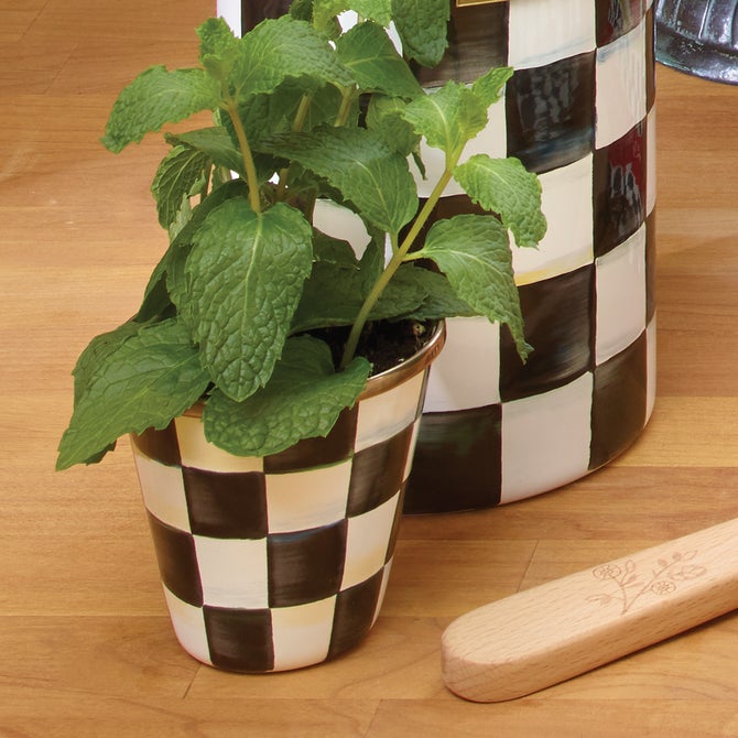 Courtly Check Herb Pots, Set of 3 image number 6