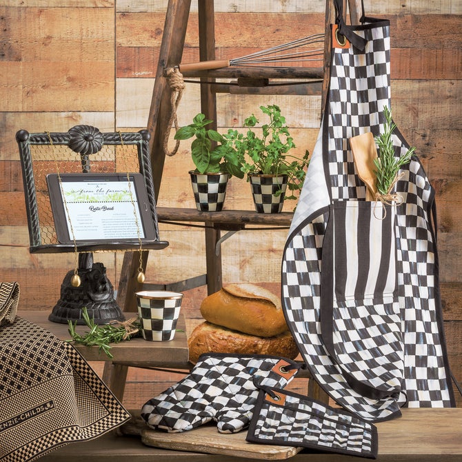Courtly Check Herb Pots, Set of 3 image number 3