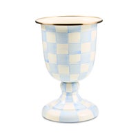 Sky Check Pedestal Vase