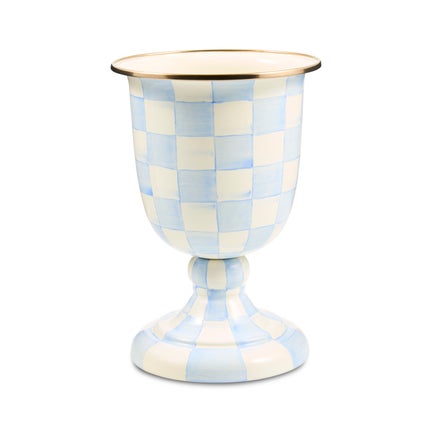 Sky Check Pedestal Vase