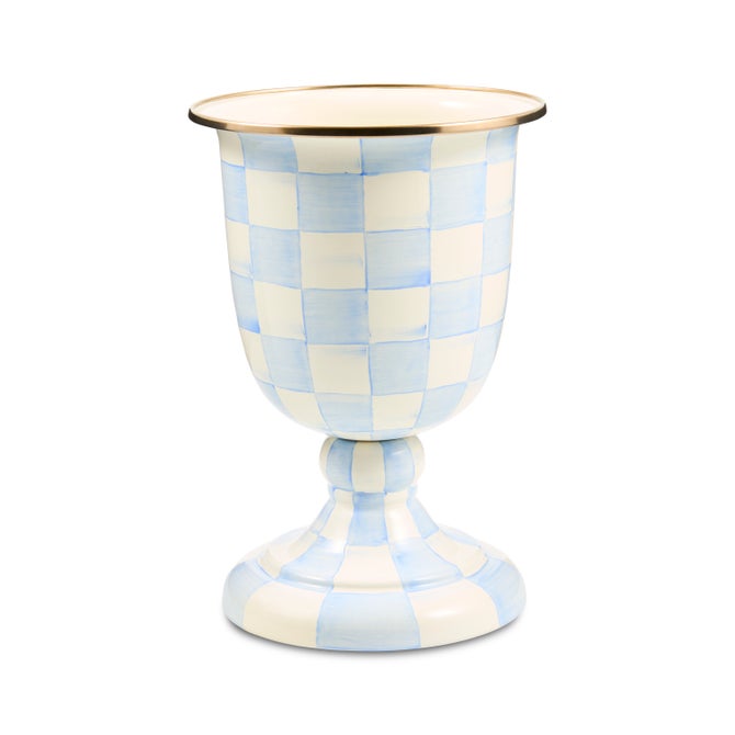 Sky Check Pedestal Vase image number 0