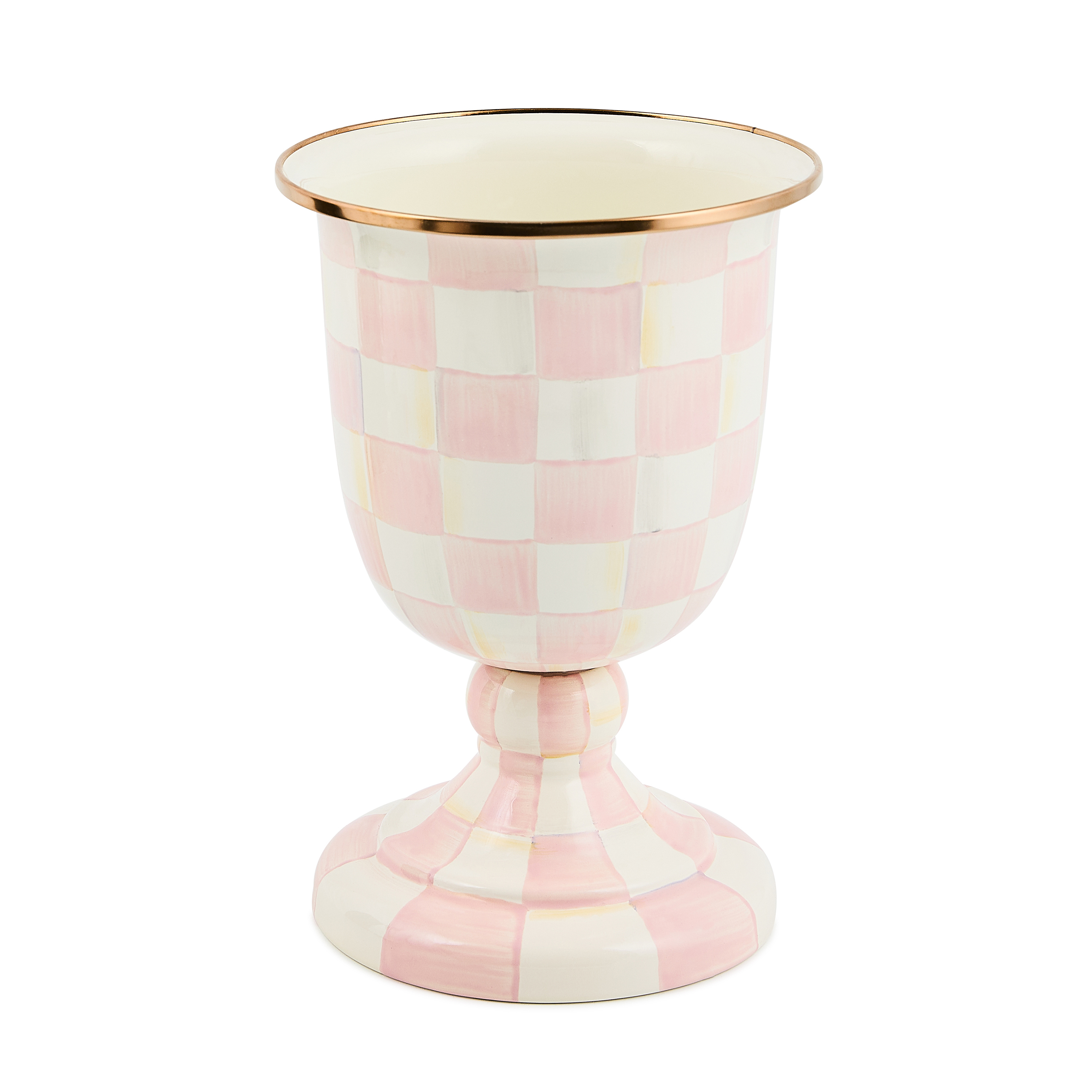 MacKenzie-Childs | Rosy Check Pedestal Vase