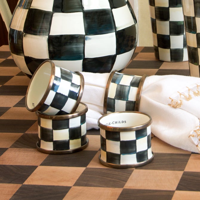 Courtly Check Napkin Rings, Set of 4 image number 6