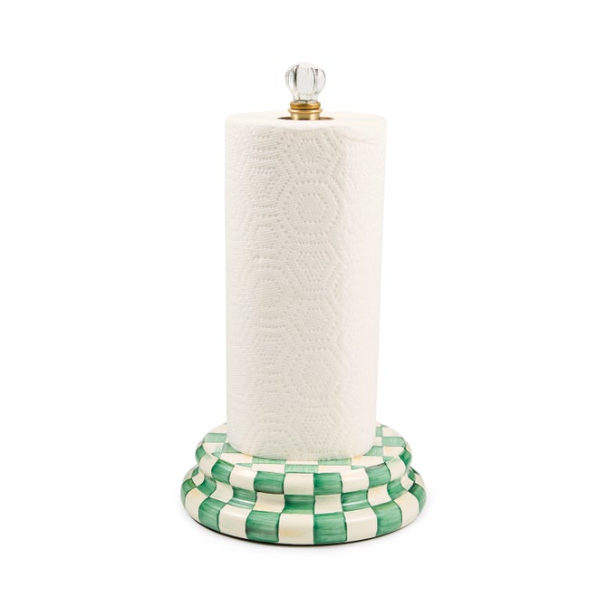 Emerald Check Paper Towel Holder image number 2