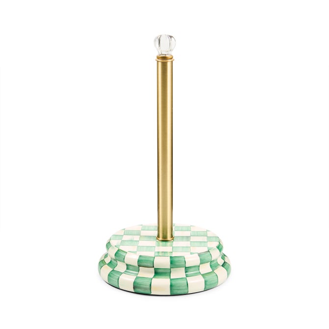 Emerald Check Paper Towel Holder image number 0
