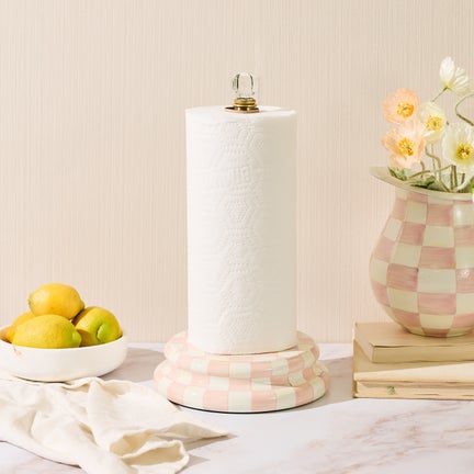 Rosy Check Paper Towel Holder