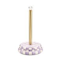Violet Check Paper Towel Holder