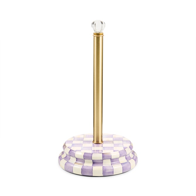Violet Check Paper Towel Holder image number 0