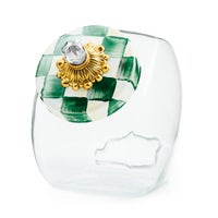 Sweets Jar with Emerald Check Lid
