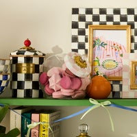Sweets Jar with Rosy Check Enamel Lid