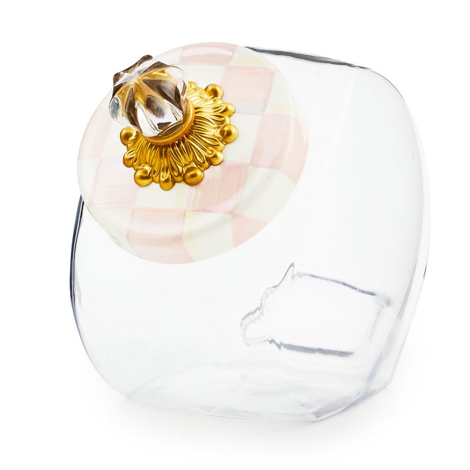 Sweets Jar with Rosy Check Enamel Lid image number 0