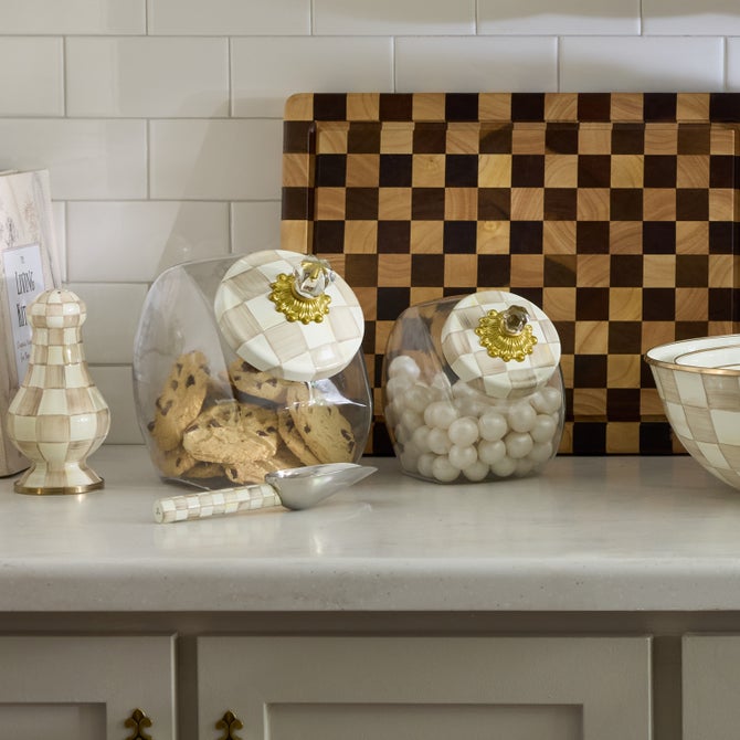 Sweets Jar with Mocha Check Lid image number 4